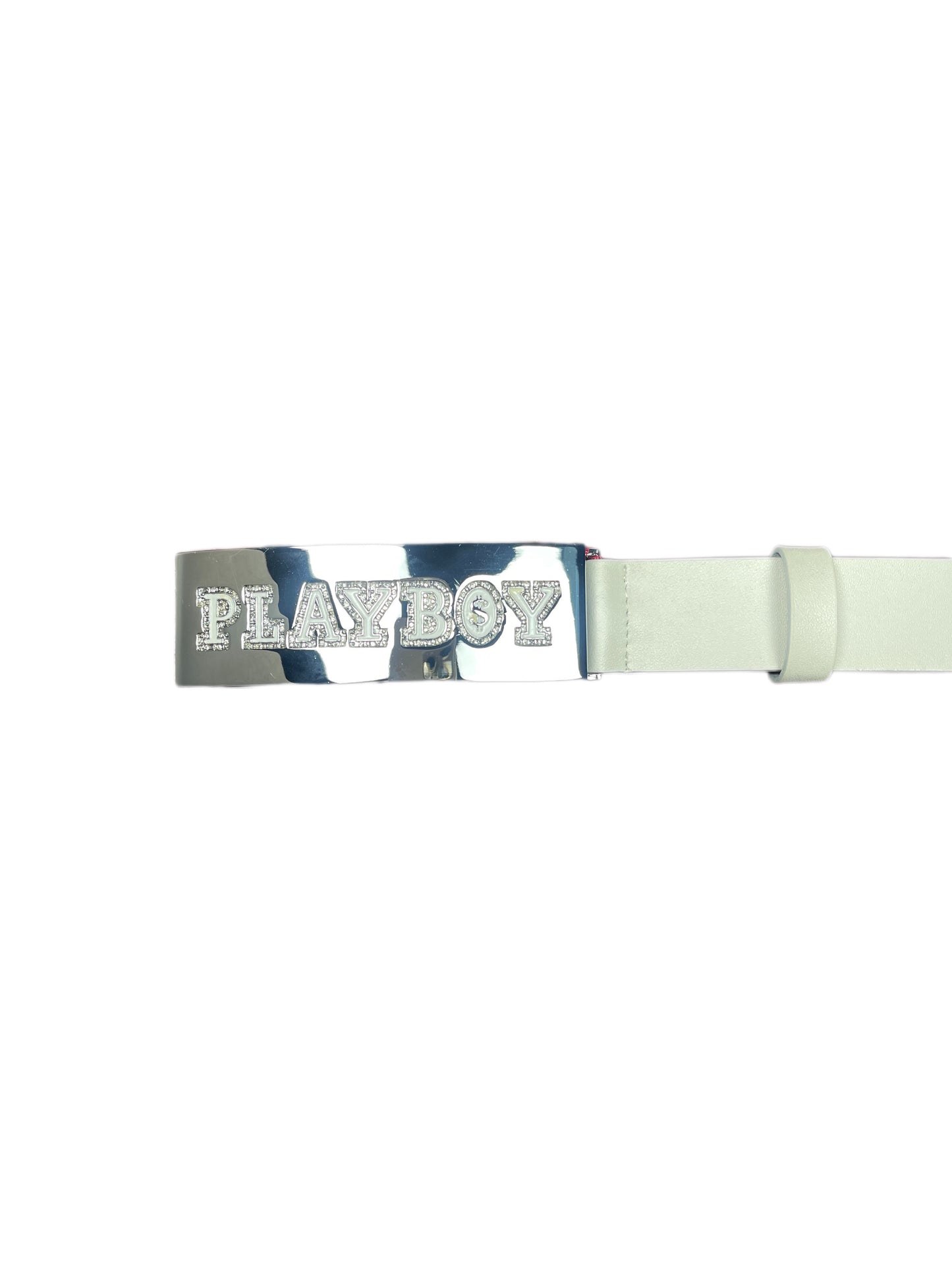 Y2k Playboy Leather Plug Belt White 2004