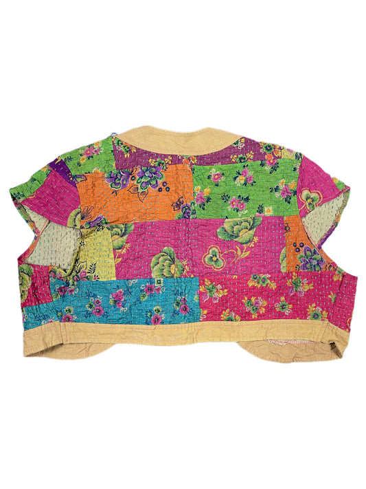 Vintage Short Sleeve Top Multicolor - L