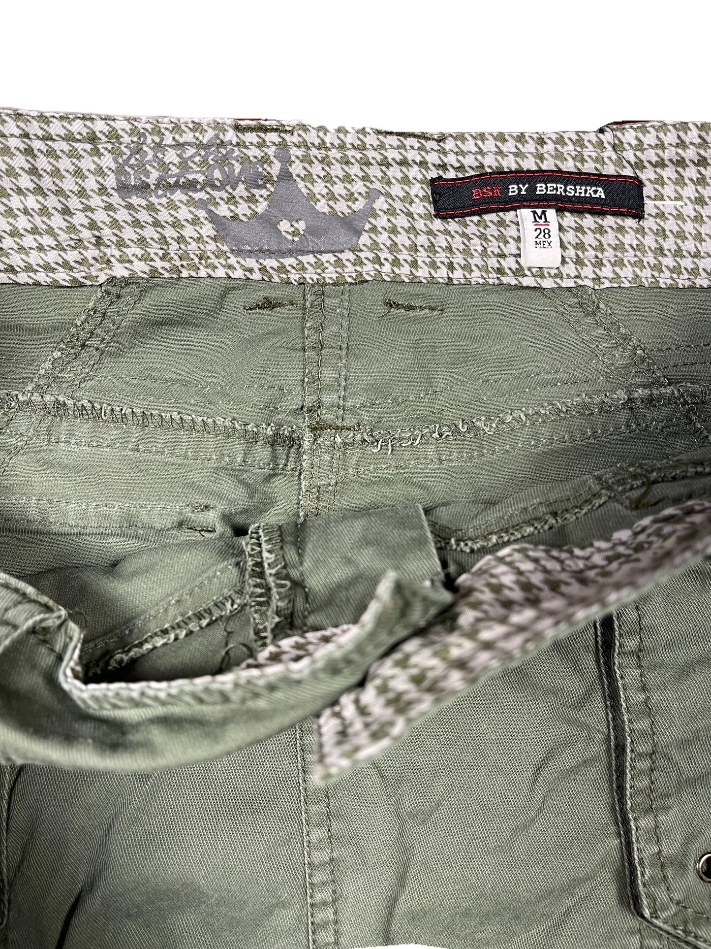 Y2k Bershka Skirt Khaki - M