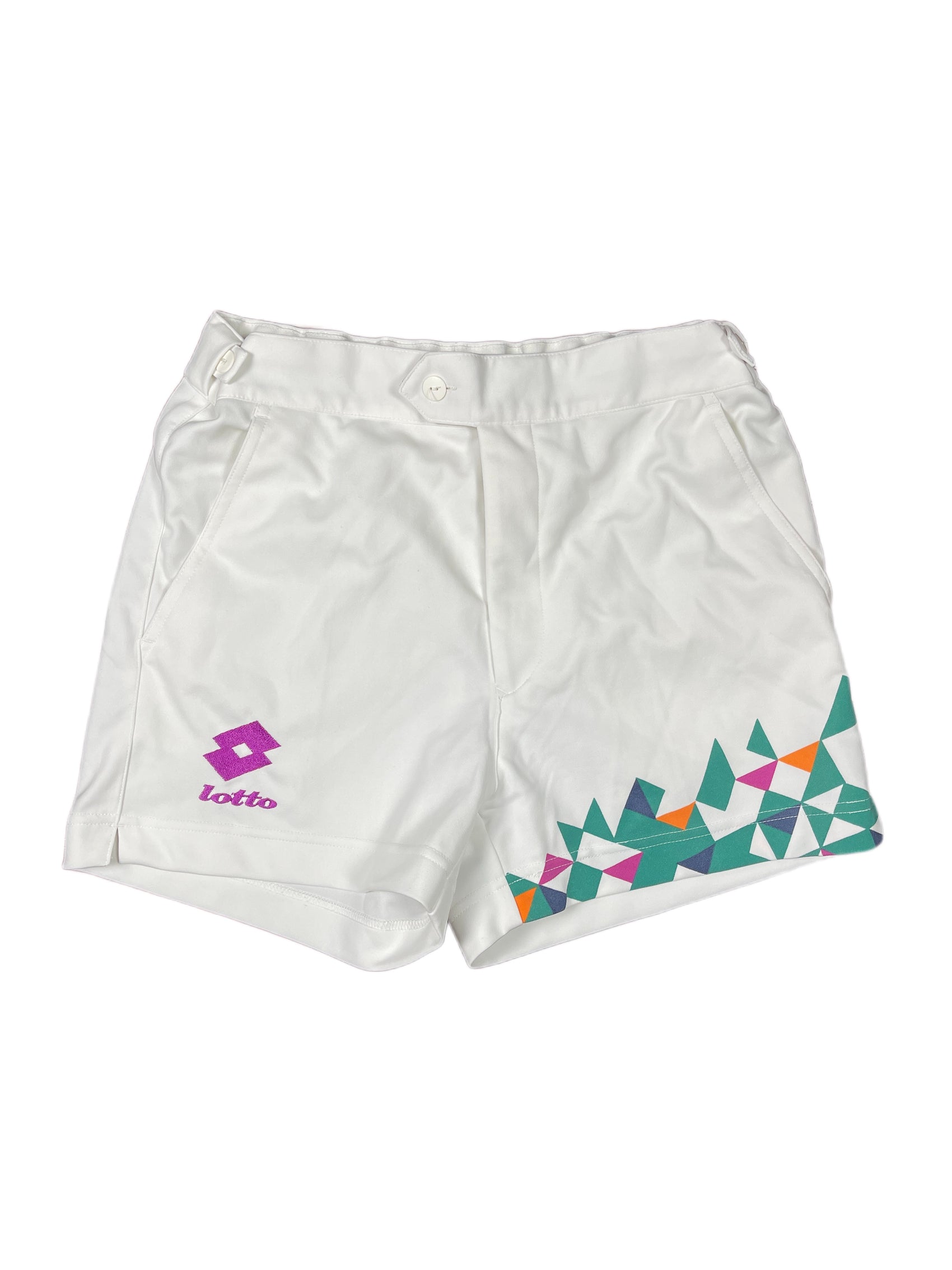 Vintage 90s Lotto Tennis Sport Shorts White - M