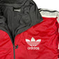 Vintage Adidas Sports Jacket Red Black White - XL