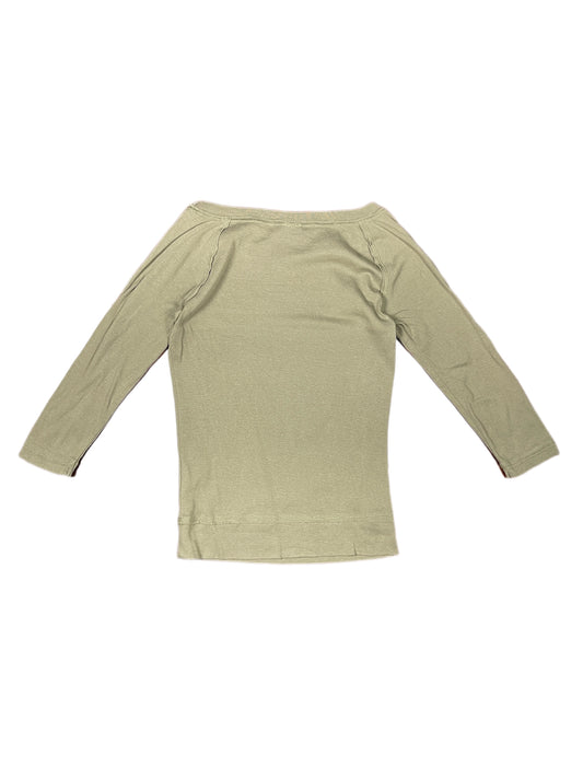 Y2k Esprit Long Sleeve Top Khaki - XS