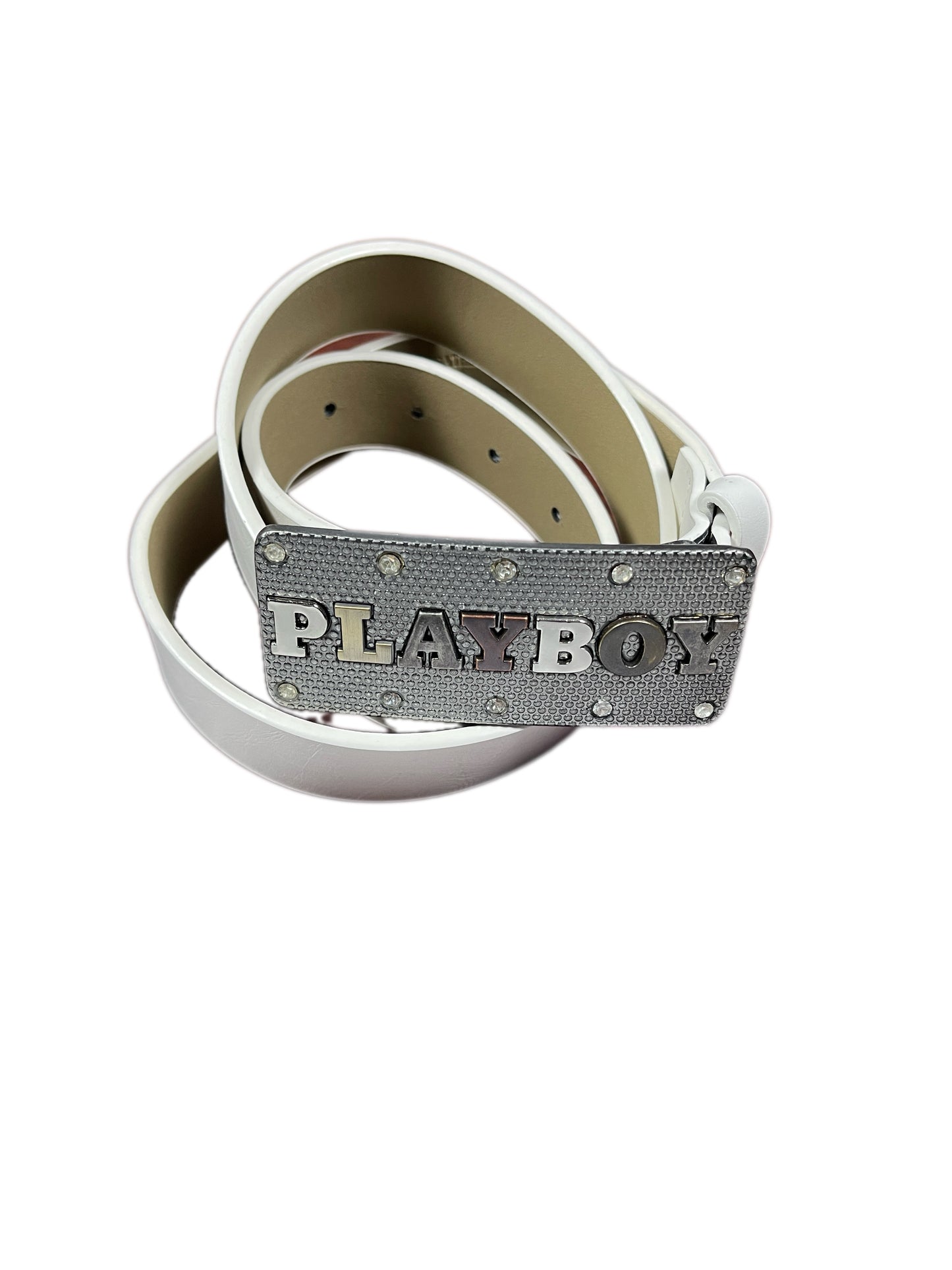 Y2k Playboy Belt White 2004