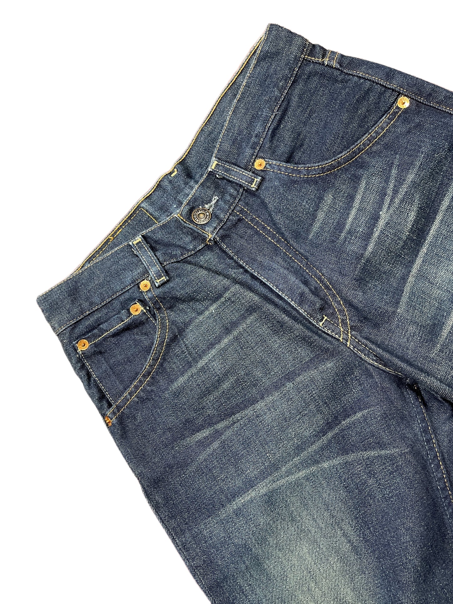 Vintage Levi's Low Waist Flared Denim Pants Blue - S/M