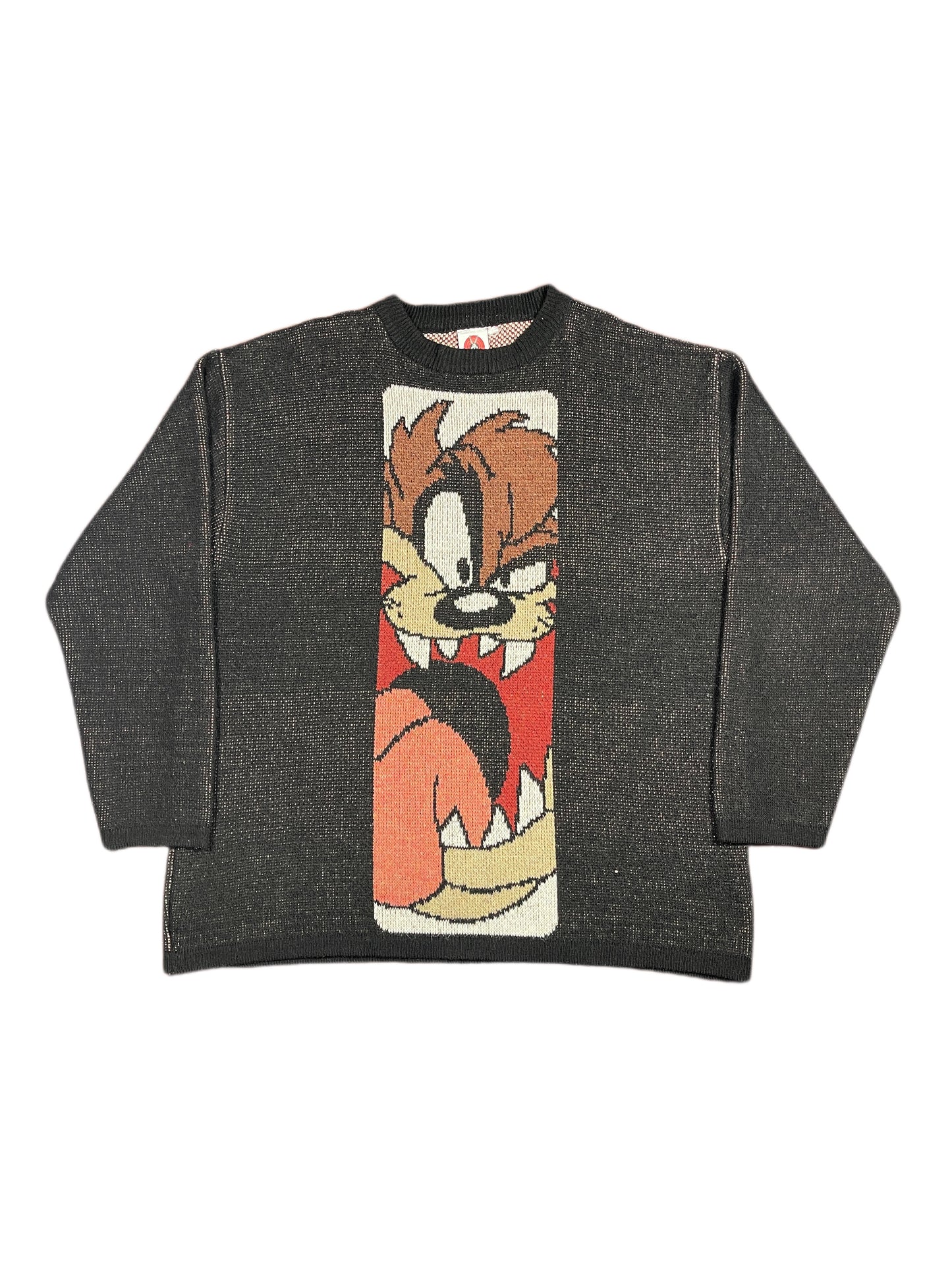 Vintage Looney Tunes 2002 TAZ Tasmanian Devil Chunky Knit Sweatshirt - XXL