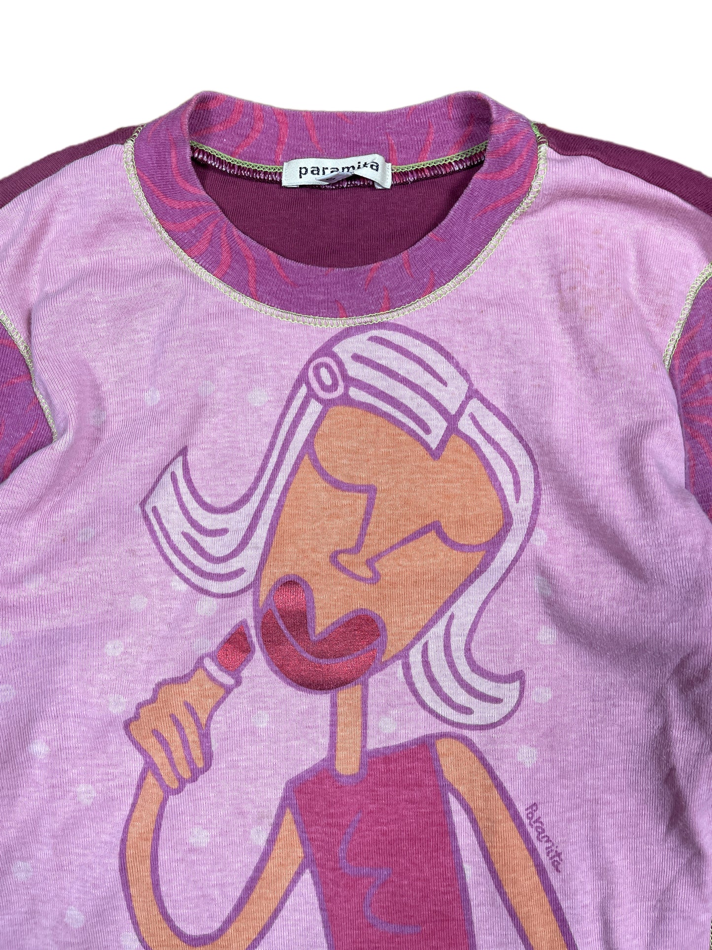 Y2k Paramita 2000s Long Sleeve Top Pink S