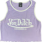 Von Dutch Sleeveless Top Purple Cotton Blend XL