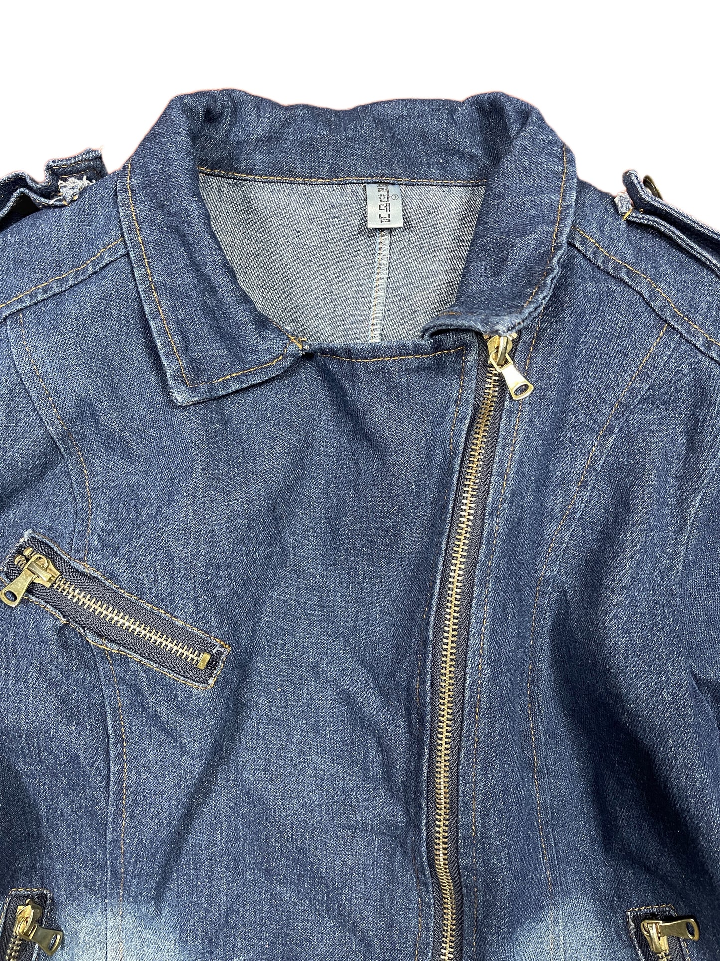 Y2k Denim Jacket Blue - XL
