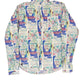 Desigual Long Sleeve Shirt White Multicolor - M
