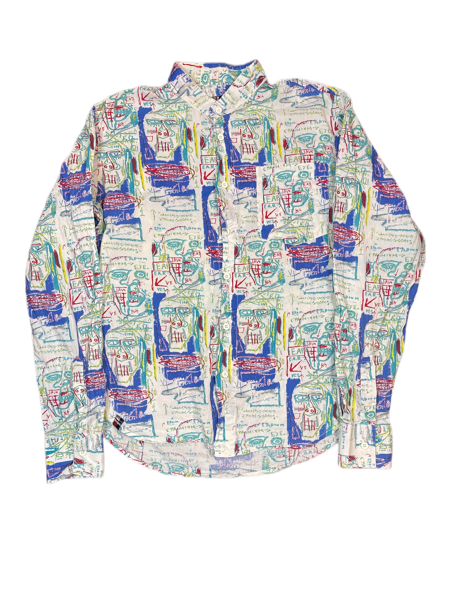 Desigual Long Sleeve Shirt White Multicolor - M