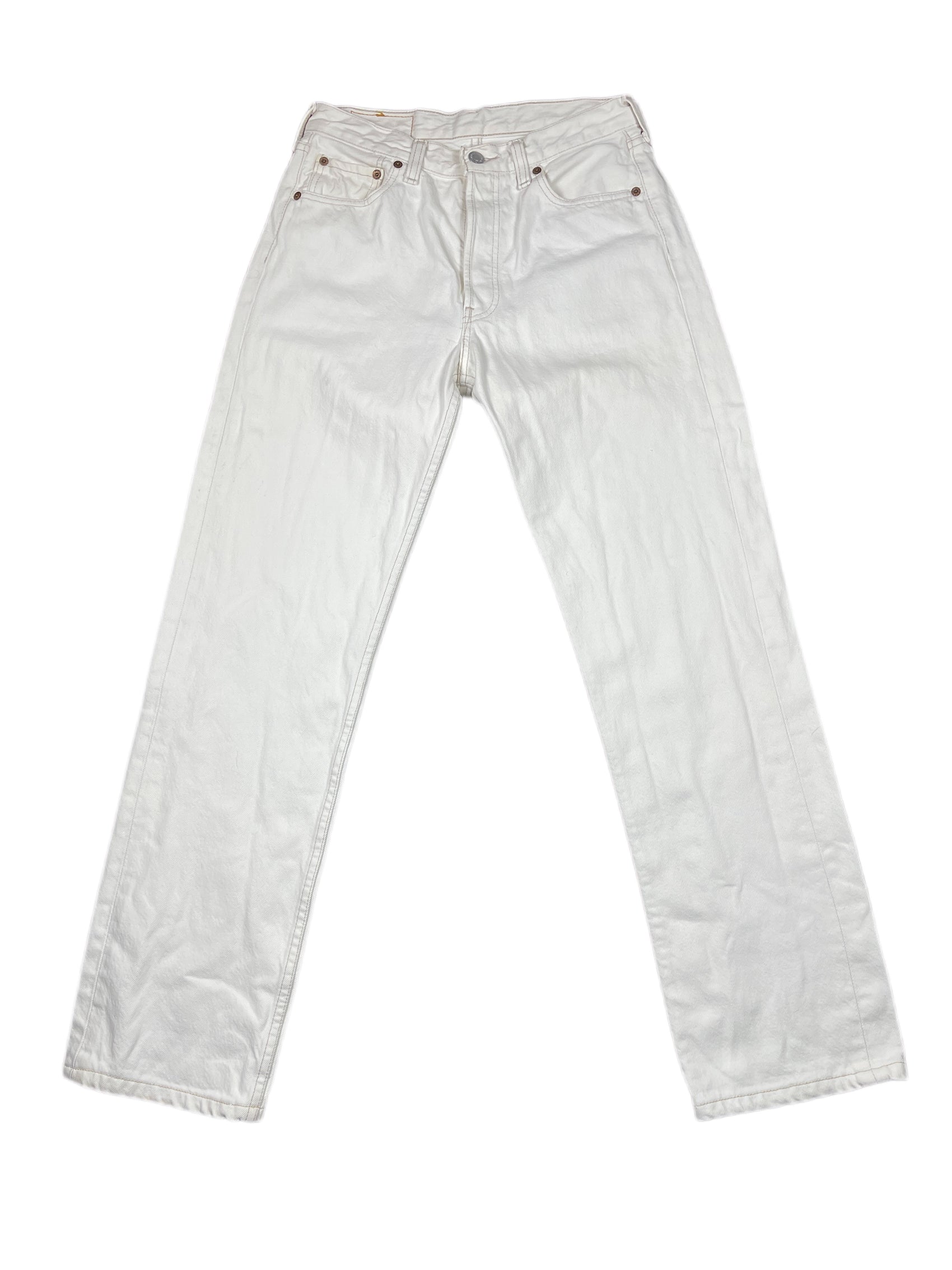Vintage 501 Levi's Denim Pants White - XS