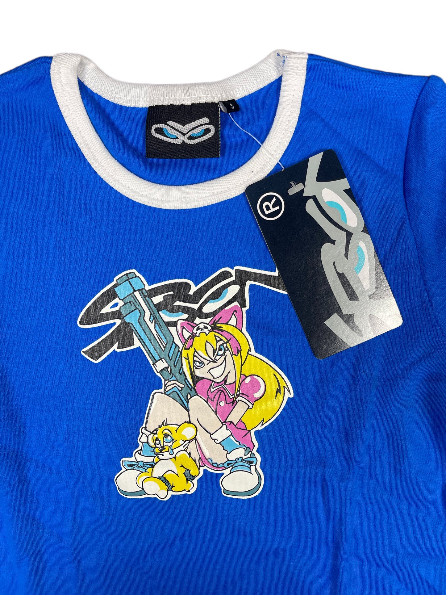 Y2k Spoon Deadstock Short Sleeve Top Blue - S