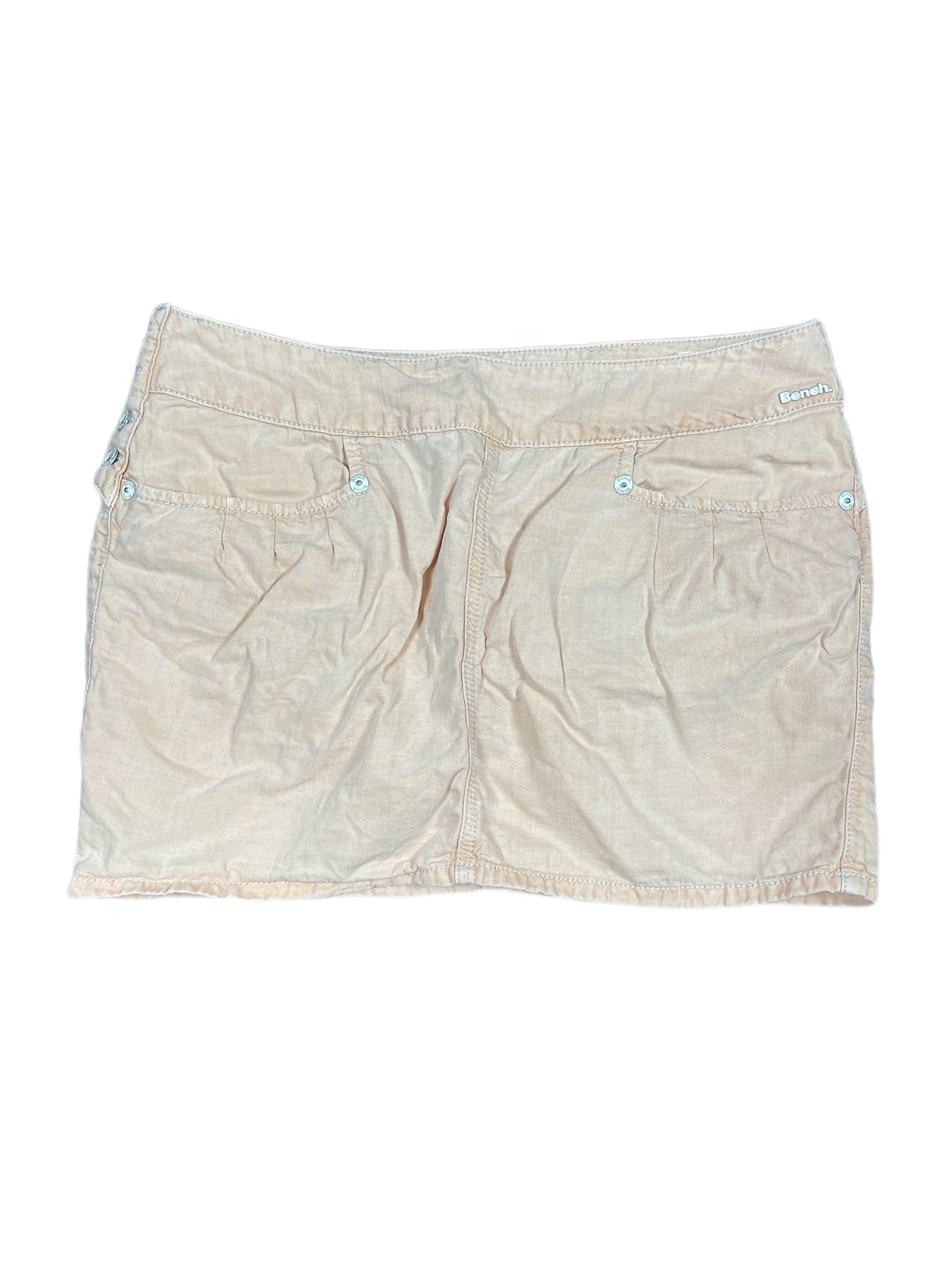 Y2k Bench Skirt Apricot - M