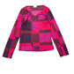 Y2k Promod Geometric Long Sleeve Top Pink Tones - S