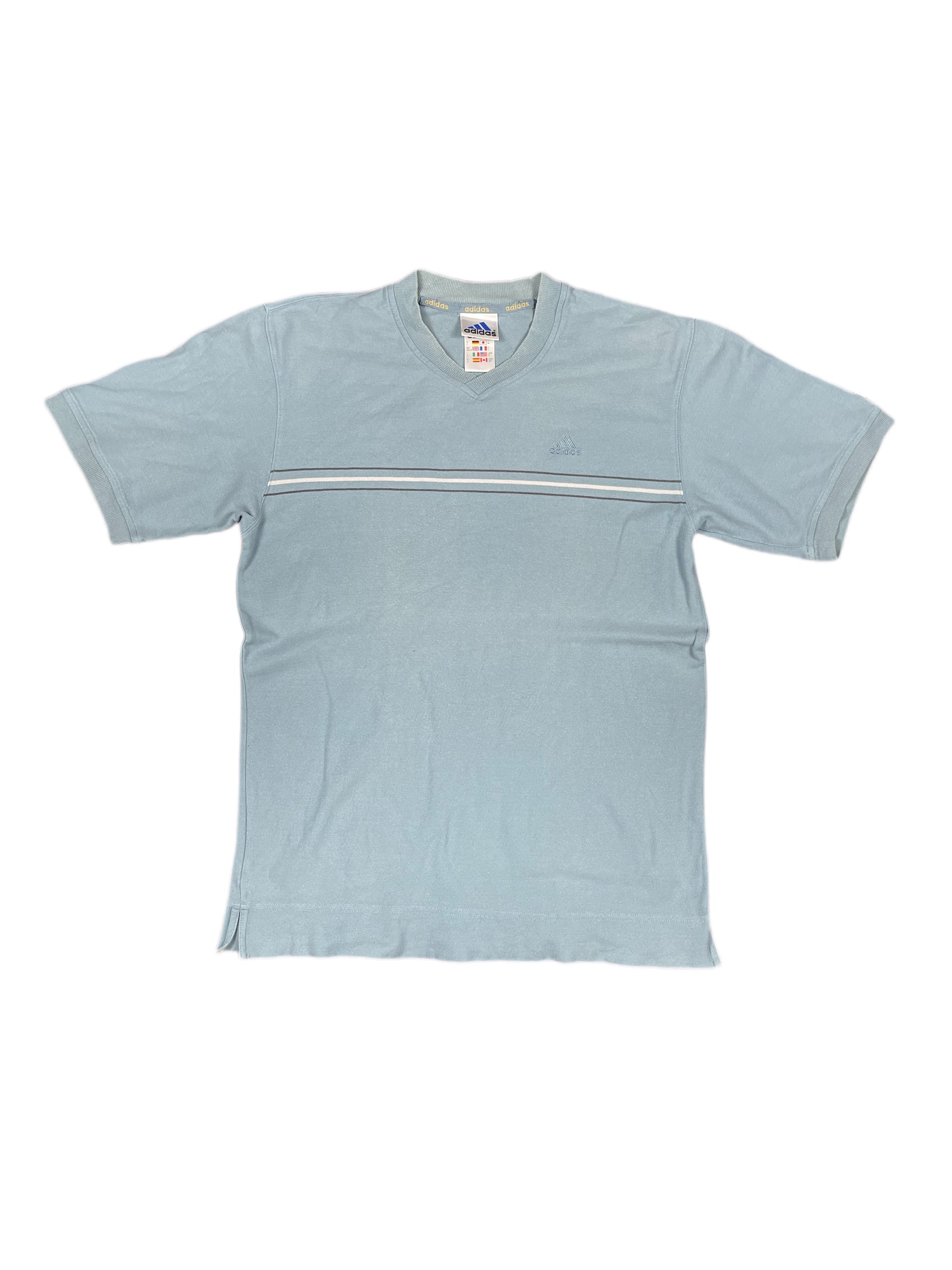 Vintage 2001 Adidas T-Shirt Blue Turquoise - S