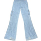 Y2k Bandolli Jeans Denim Flared Pants Blue - L