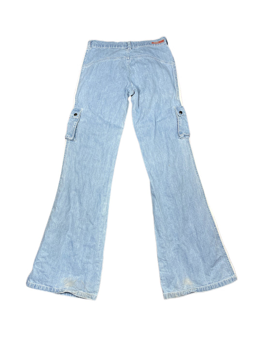 Y2k Bandolli Jeans Denim Flared Pants Blue - L