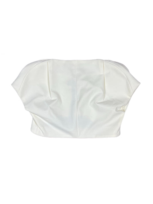 Mangano Short Sleeve Bolero White Creme - L