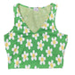 Pimkie Sleeveless Top Green Flowers - S