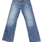 Y2k Hollister Low Waist Bootcut Denim Pants Blue - XS
