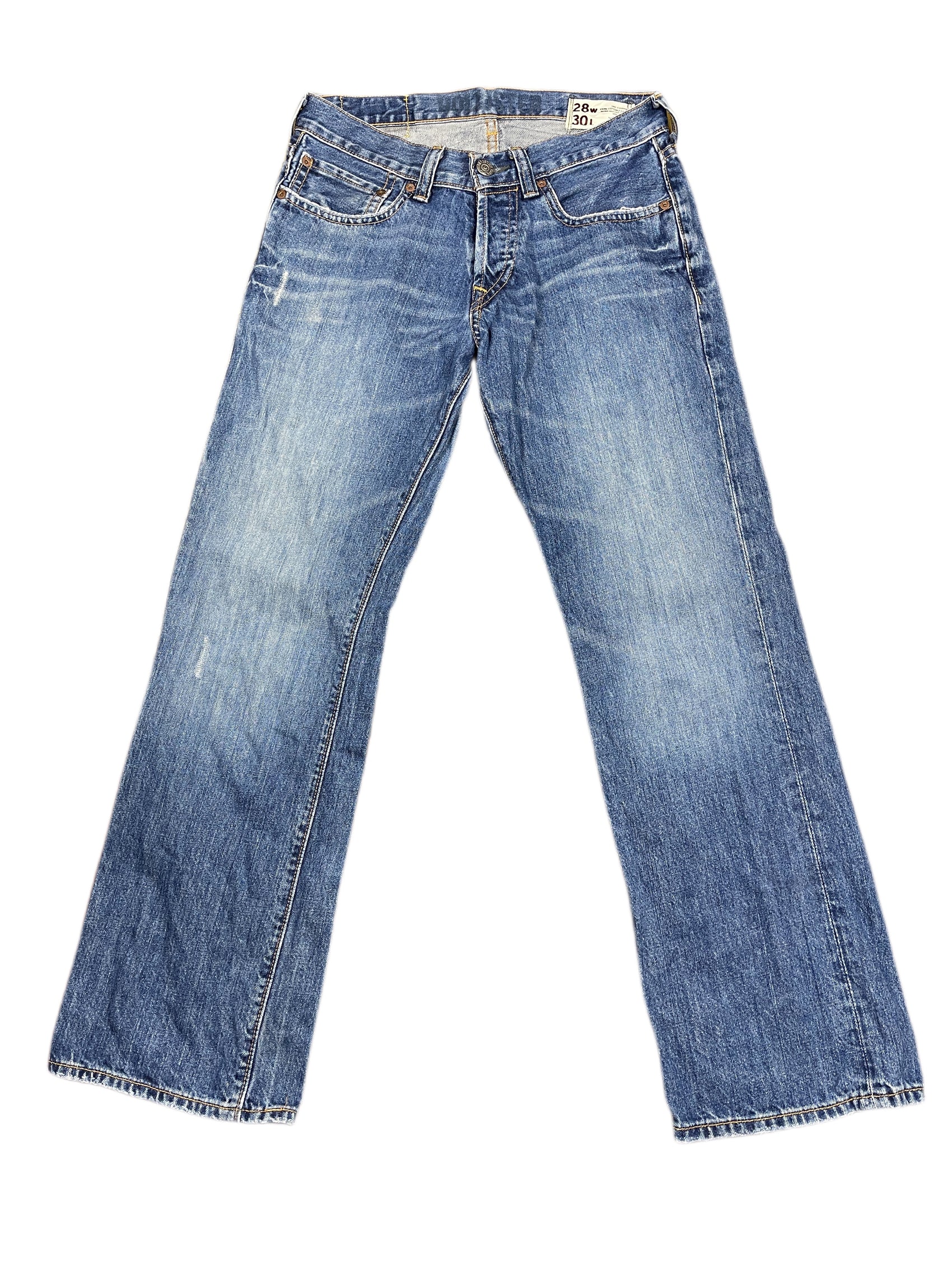 Y2k Hollister Low Waist Bootcut Denim Pants Blue - XS