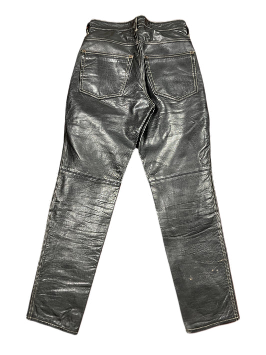 Vintage Pellcort Leather Pants Black - M