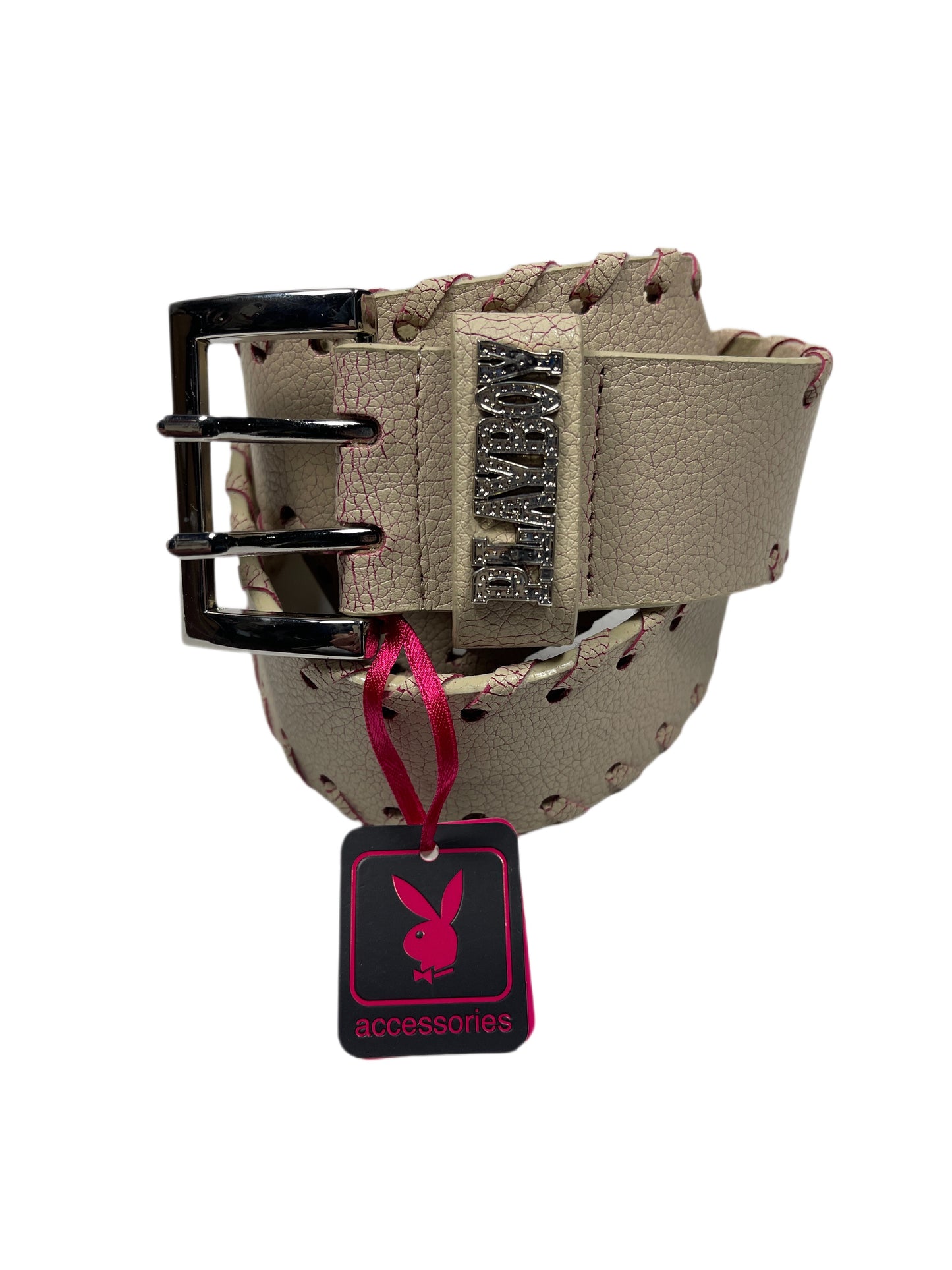 Y2k Playboy Belt Cream Pink 2004