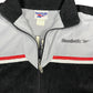 VIntage Reebok Flannel Velur Sport Jacket Black Gray - M