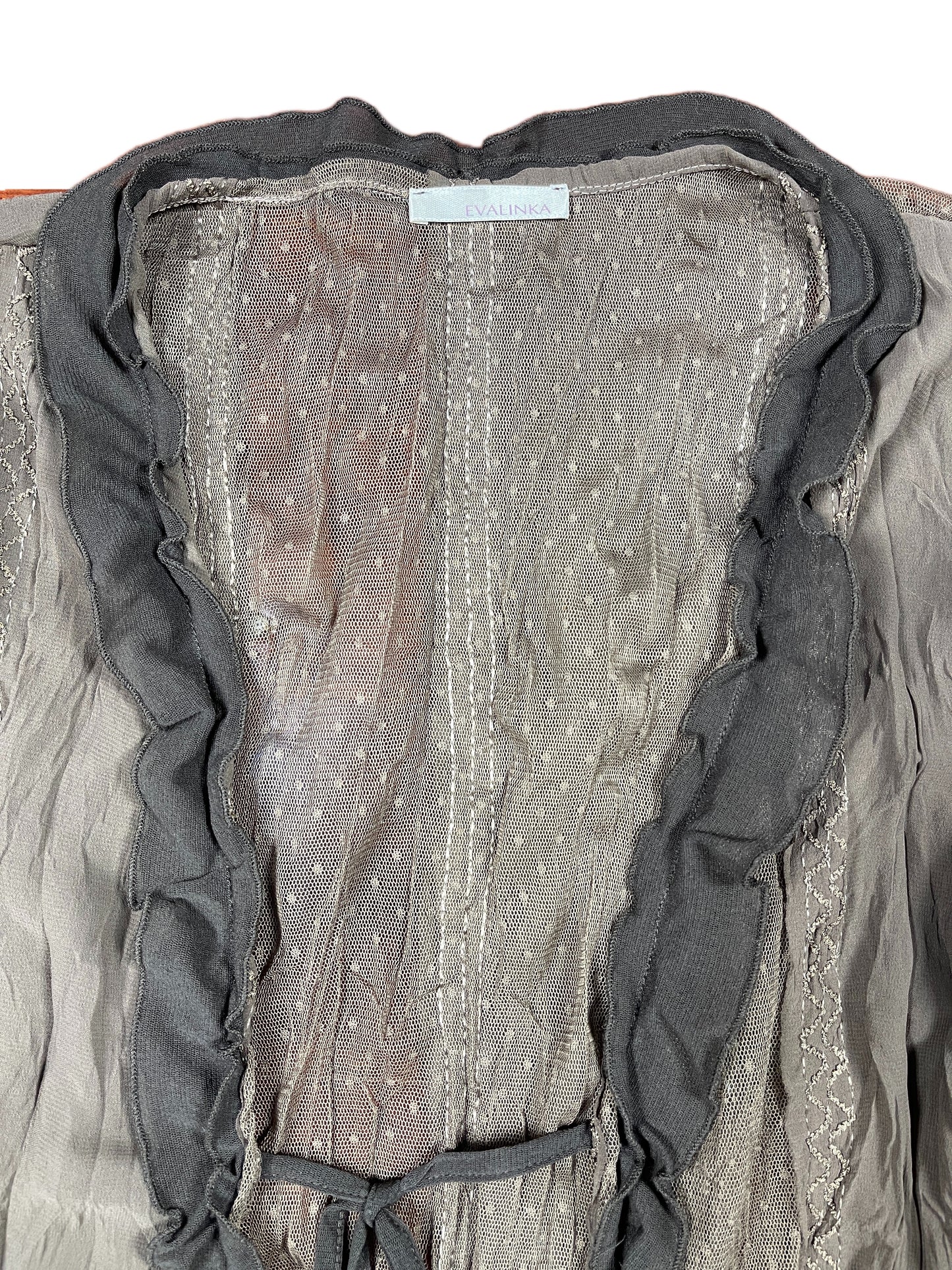 Y2k Evalinka Long Sleeve Top Brown - M