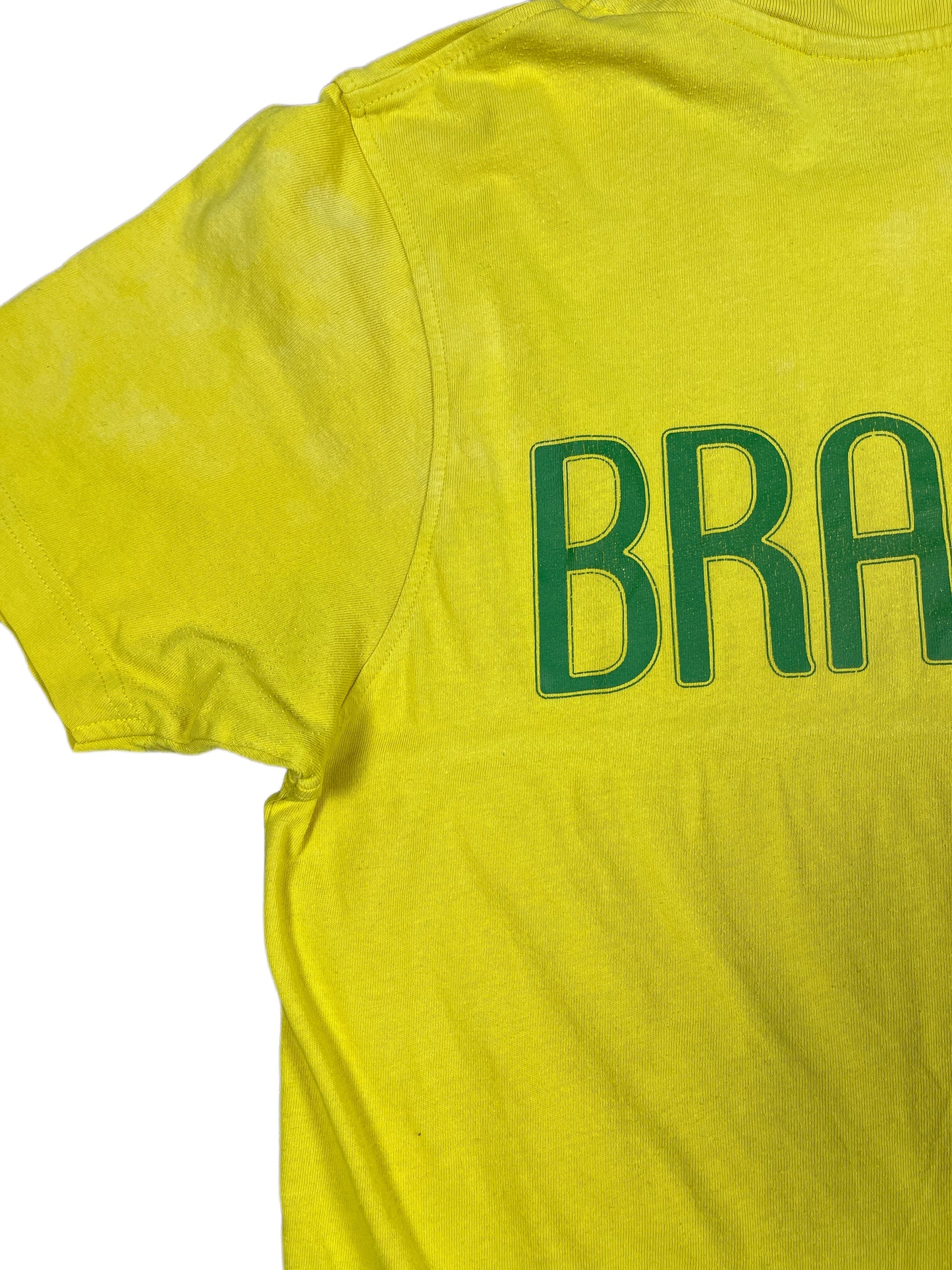 Y2k Nike Brasil T-Shirt Yellow - S