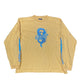 Y2k Quiksilver Dragon Longsleeve Orange Yellow - XXS/XS