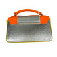 Patrizia Pepe Leather Handbag Silver Multicolor
