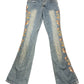 Y2k Trf Zara Flared Denim Pants Blue - S