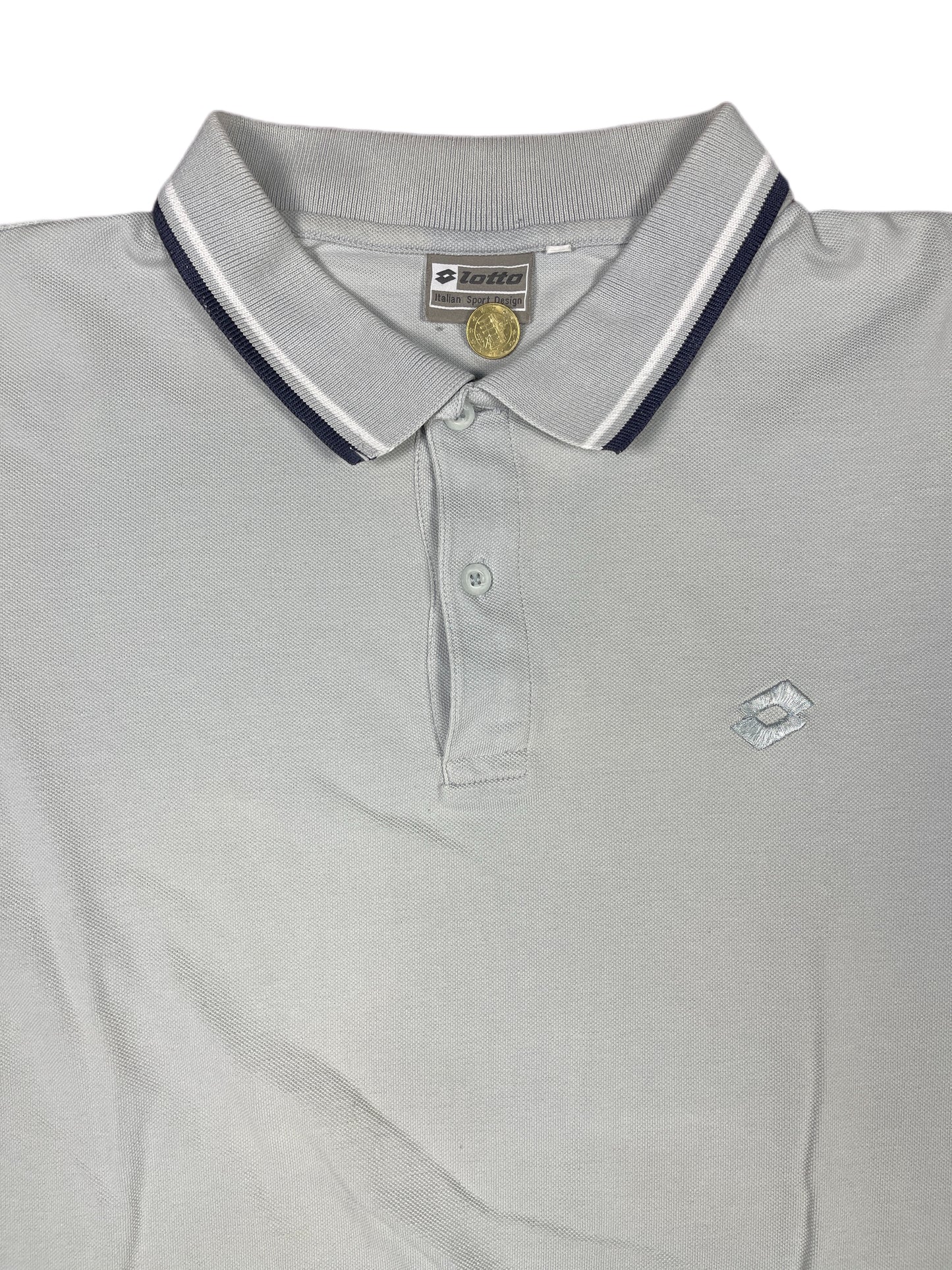 Vintage Lotto Polo Shirt Gray - XXL