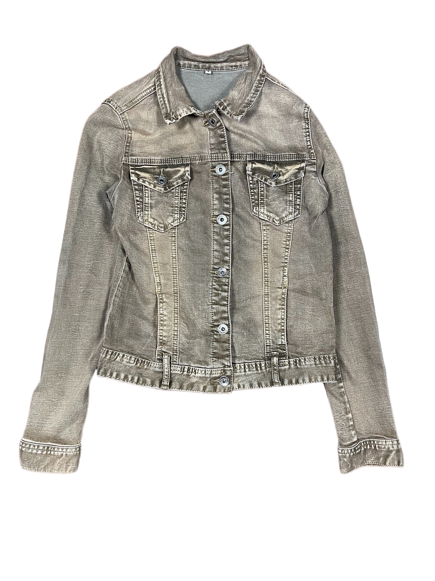 Y2k MAS Denim Jacket Blue Brown - S