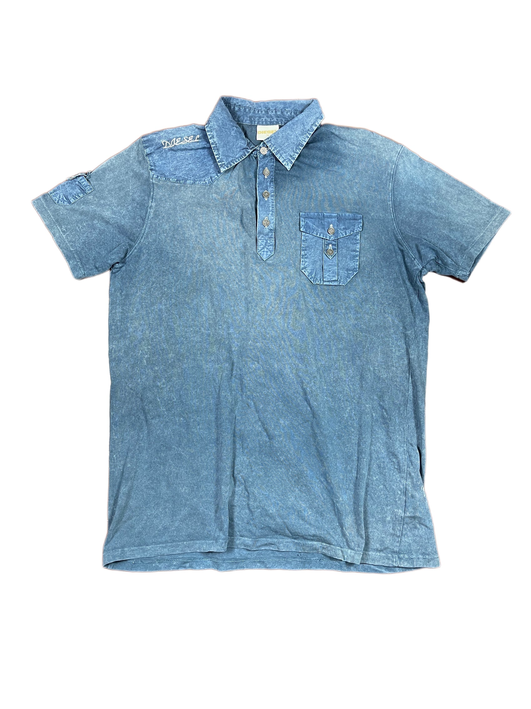 Y2k DIesel Polo Shirt Blue - M