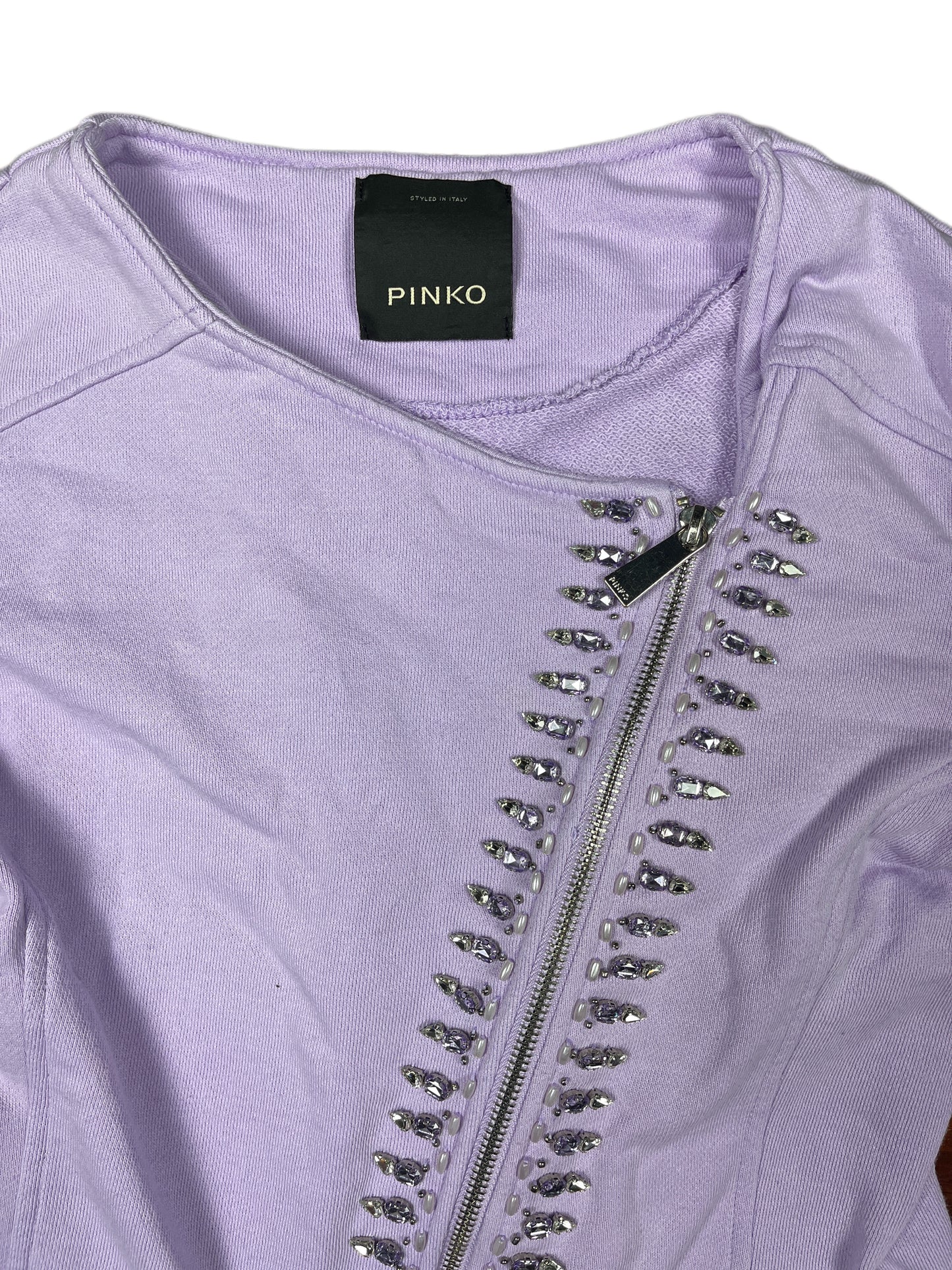Pinko Zip Sweatshirt Lavender Purple - XS