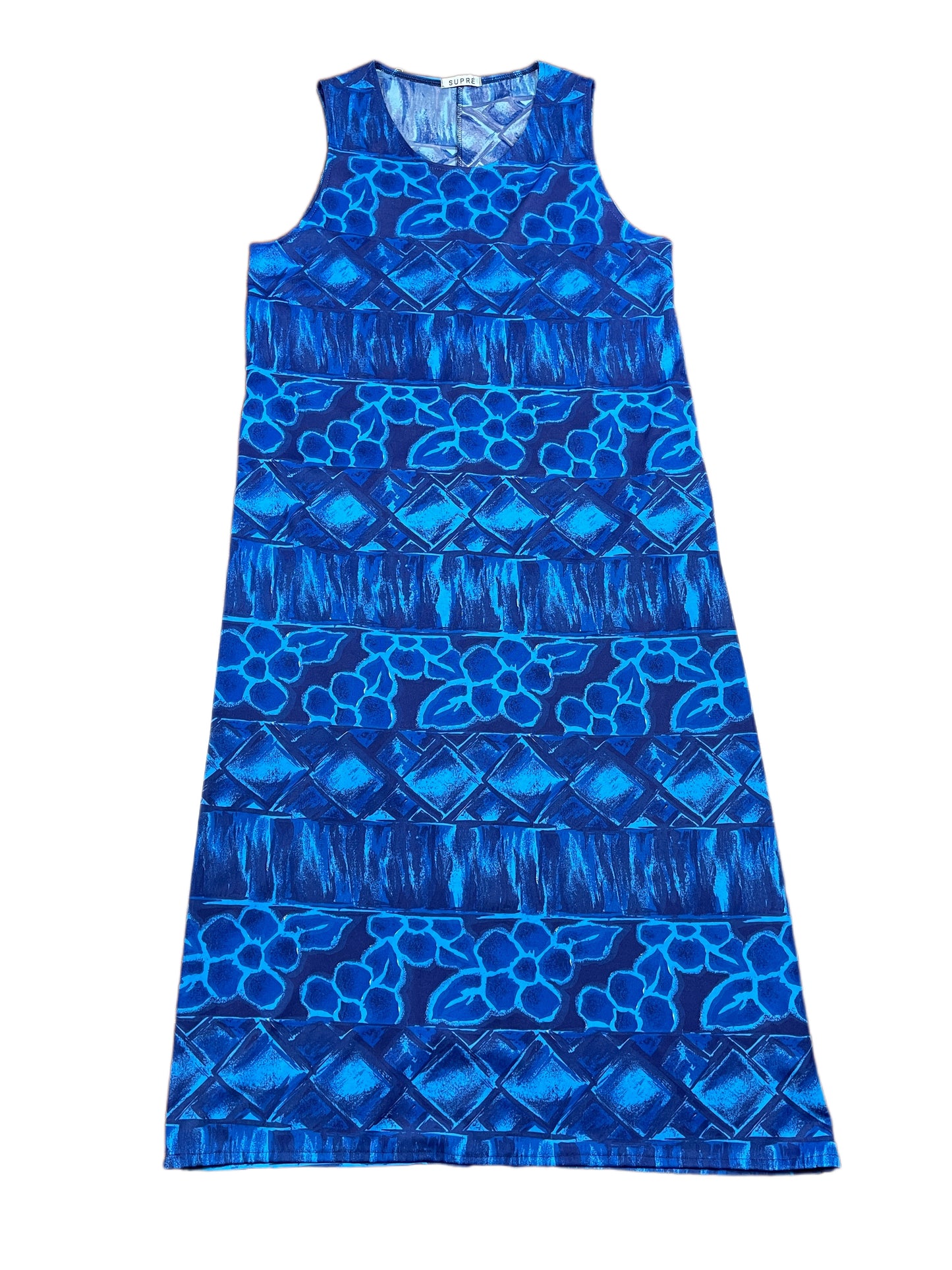 Vintage Supre Sleeveless Dress Blue - XL