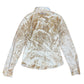 Y2k Miss Sixty Long Sleeve Velvet Shirt Beige Gold - M