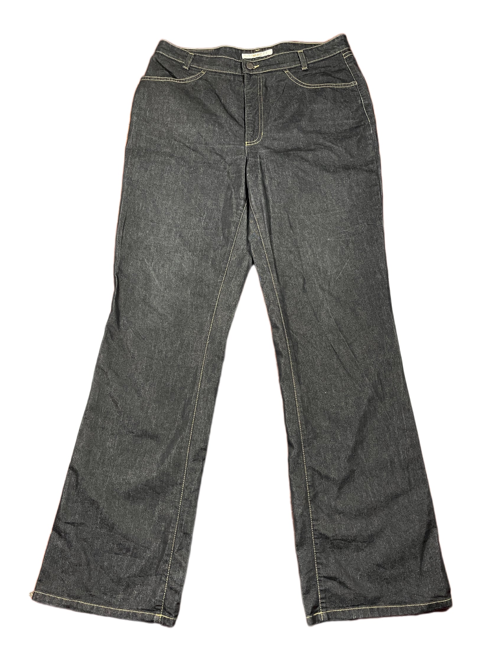 Y2k MAC Flared Denim Pants Black Blue - XXL