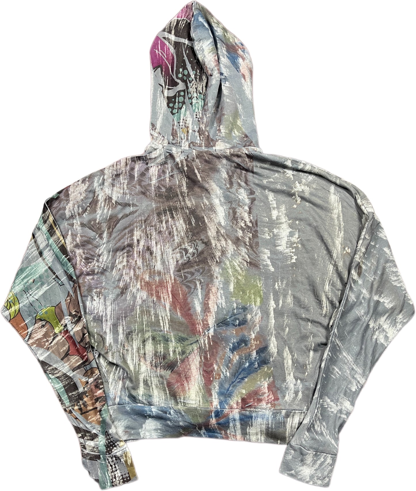 Y2K Custo Zip Sweatshirt Multicolor Synthetic S