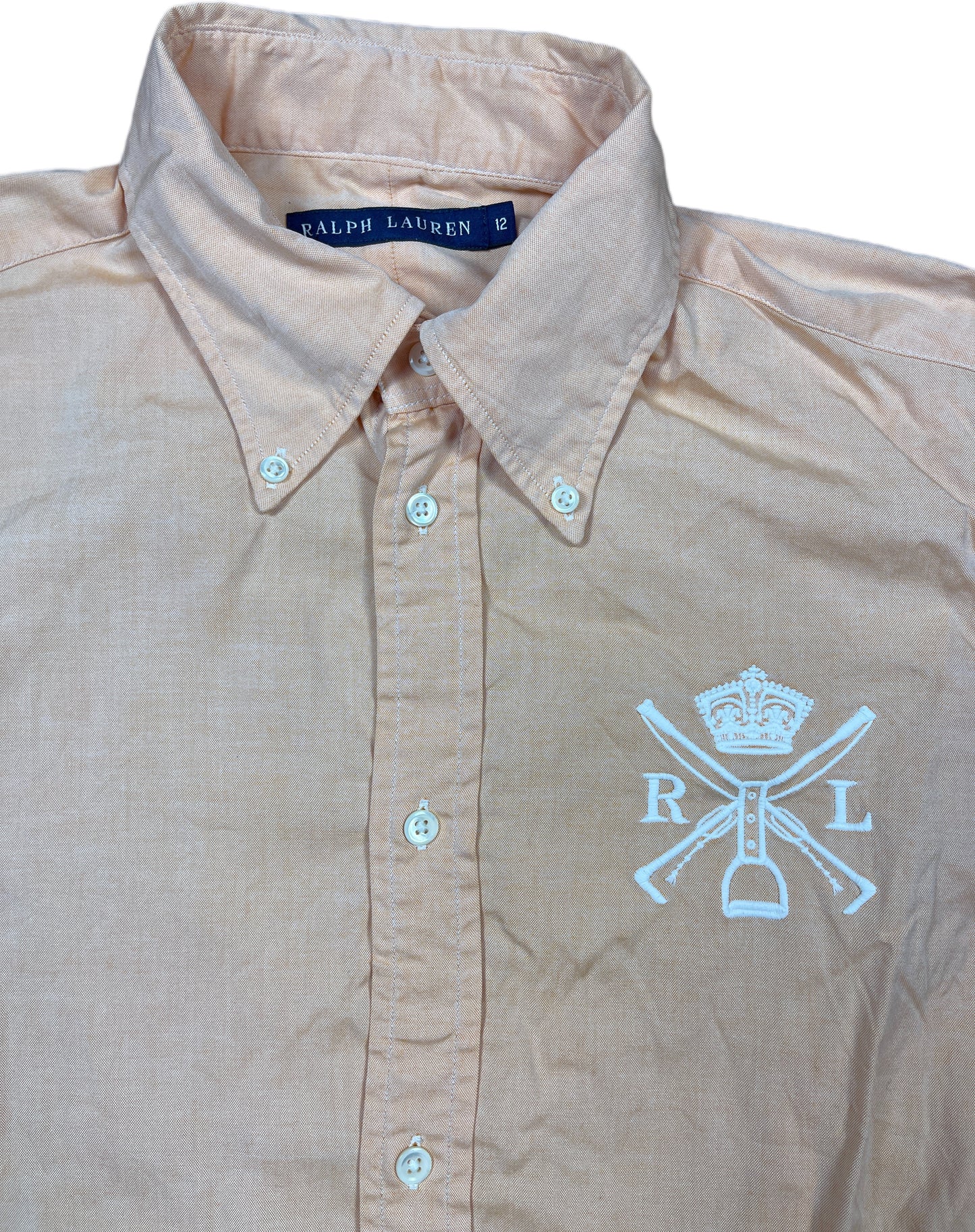 Ralph Lauren Long Sleeve Shirt Salmon Cotton L