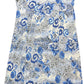 Kingfield Dress Blue Floral Pattern Polyester L