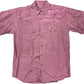 Vintage Silk Short Sleeve Shirt Burgundy L