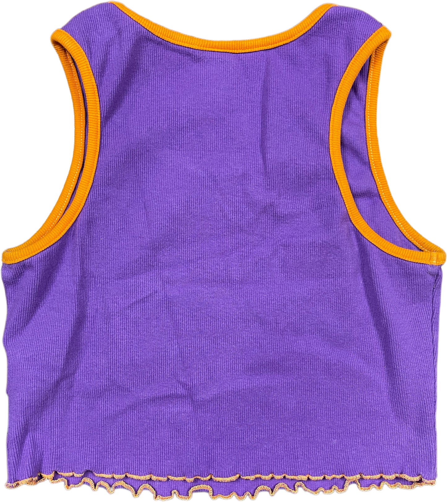 Von Dutch Crop Top Purple Cotton Blend L