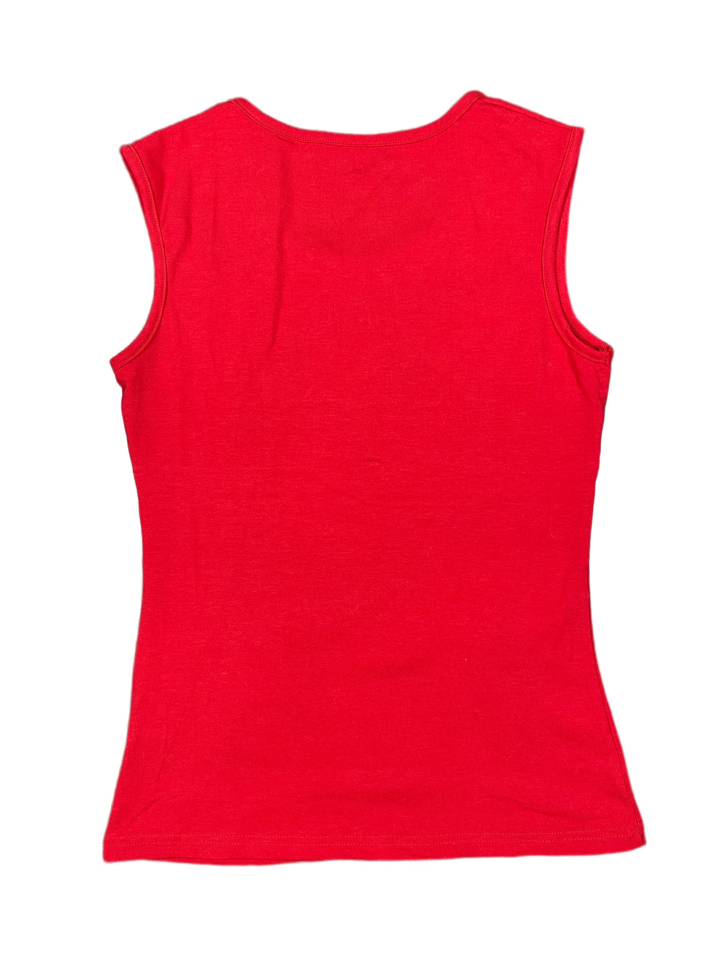 Y2k Sleeveless Top Red - M