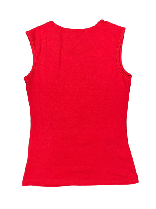 Y2k Sleeveless Top Red - M