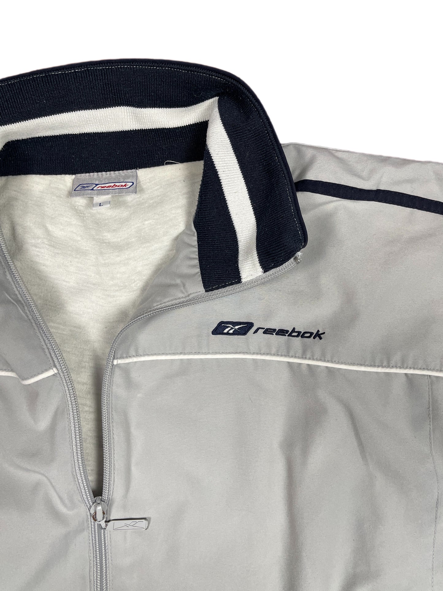 Y2k 2000s Reebok Sport Jacket Gray L