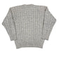 Vintage Menspunt Knitted Sweatshirt Gray Beige - M