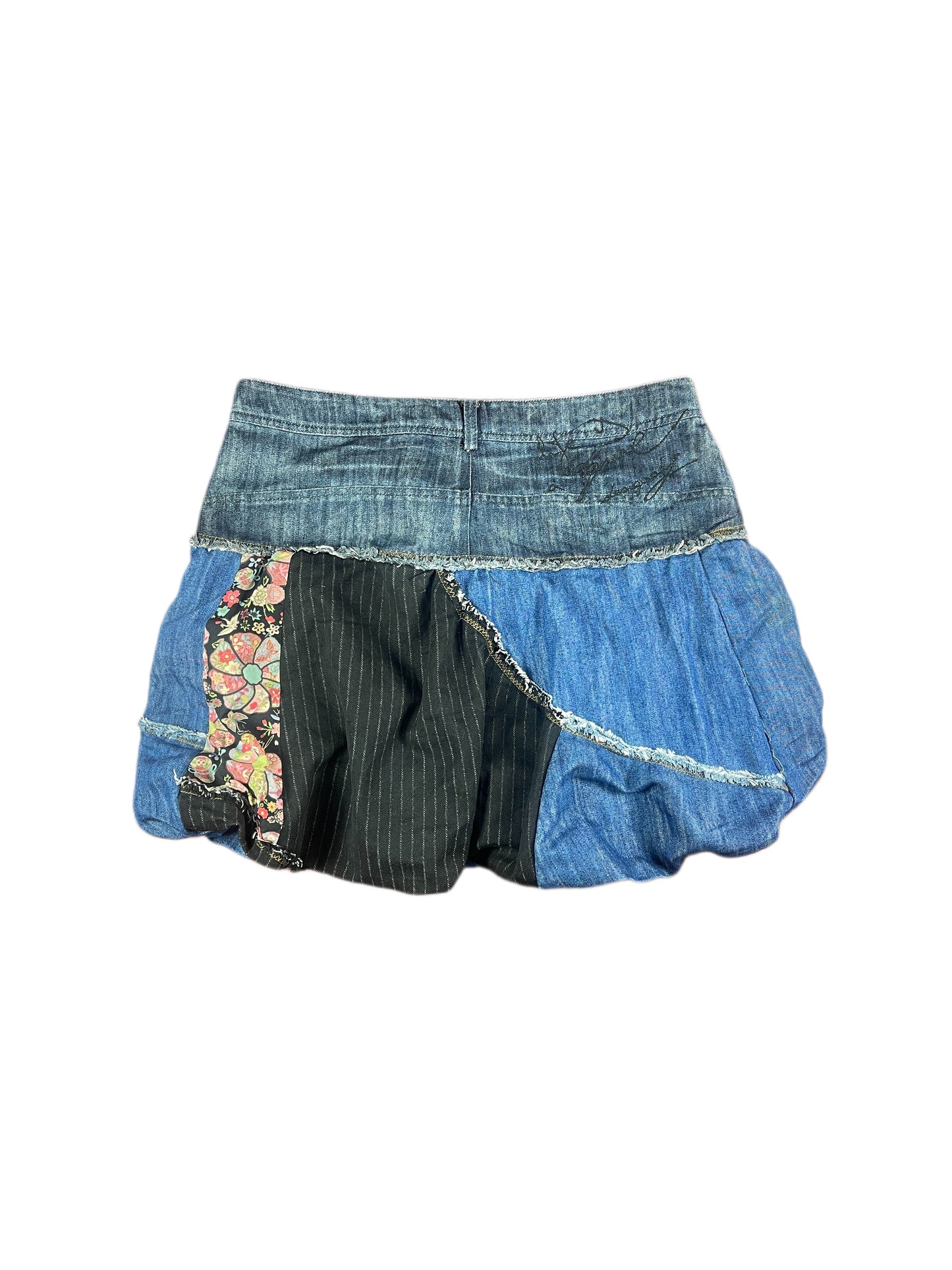 Y2k Desigual Denim Skirt Blue - L